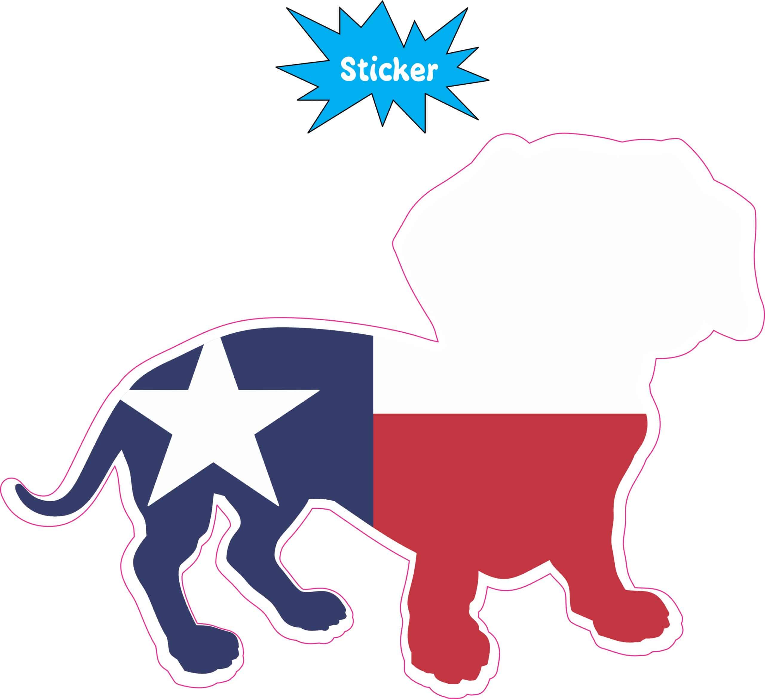 StickerTalk Texas Flag Dachshund Vinyl Sticker, 5 inches x 3.75 - Image 2