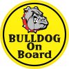 Red Bulldog on Board Vinyl Sticker