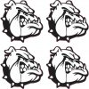 Right Facing Bulldog Mascot Vinyl Stickers