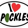 Oval I Love Pickles Vinyl Sticker
