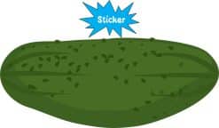 Alternative view of StickerTalk Pickle Vinyl Sticker, 5 inches x 2 inches