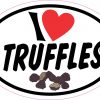 Oval I Love Truffles Vinyl Sticker