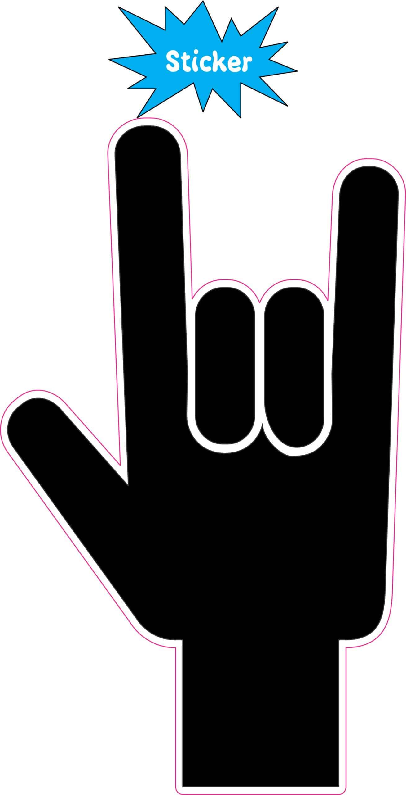 StickerTalk ASL I Love You Vinyl Sticker, 3 inches x 5 inches - Image 3