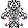 Ornate Fleur de Lis Vinyl Sticker