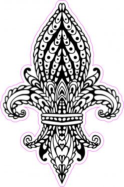 Ornate Fleur de Lis Vinyl Sticker