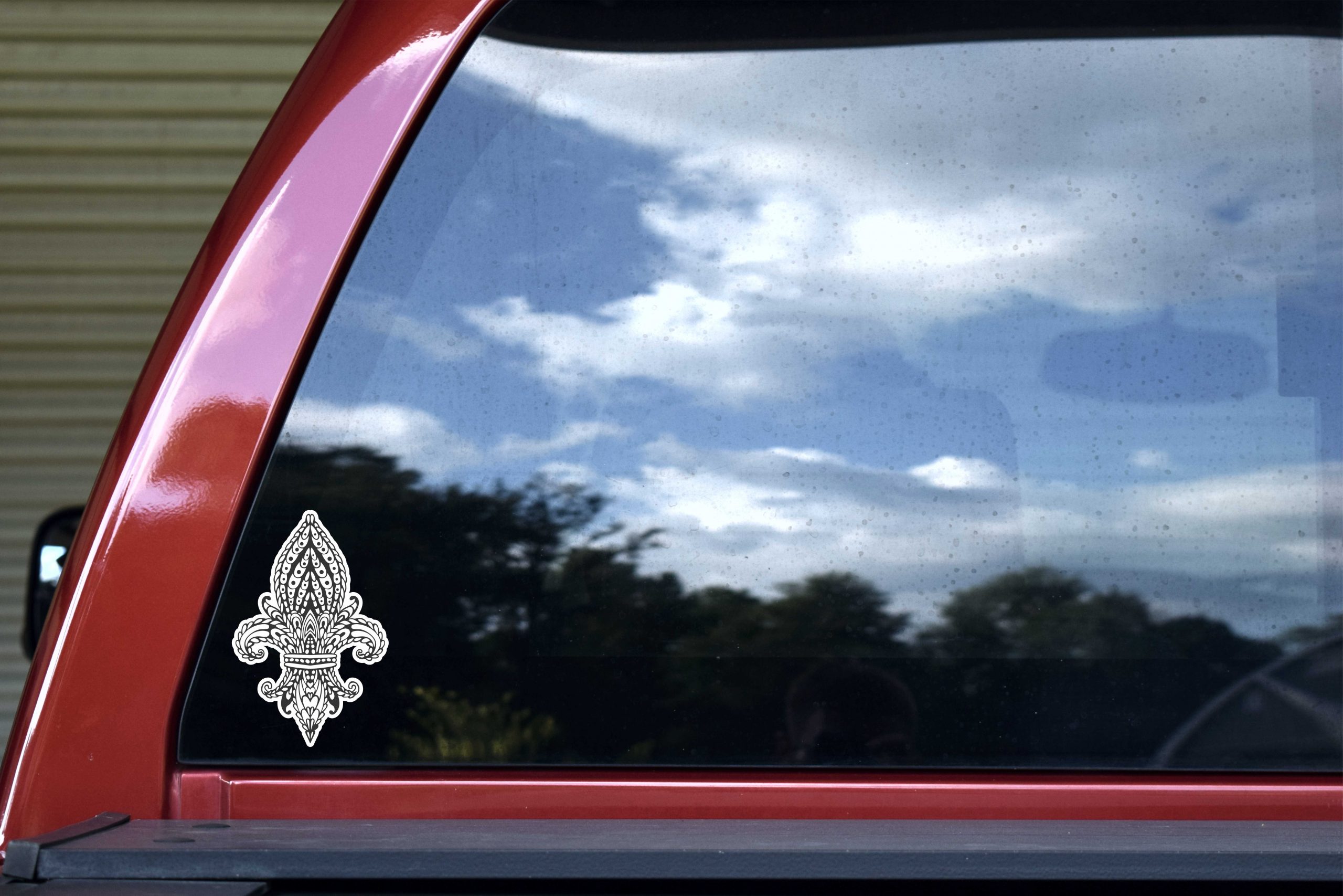 Ornate Fleur de Lis Vinyl Sticker
