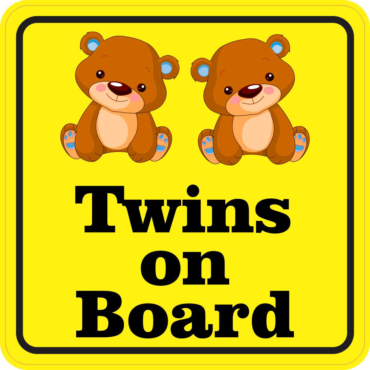 Boy Twins on Board Magnet