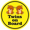 Boy Twins on Board Vinyl Sticker