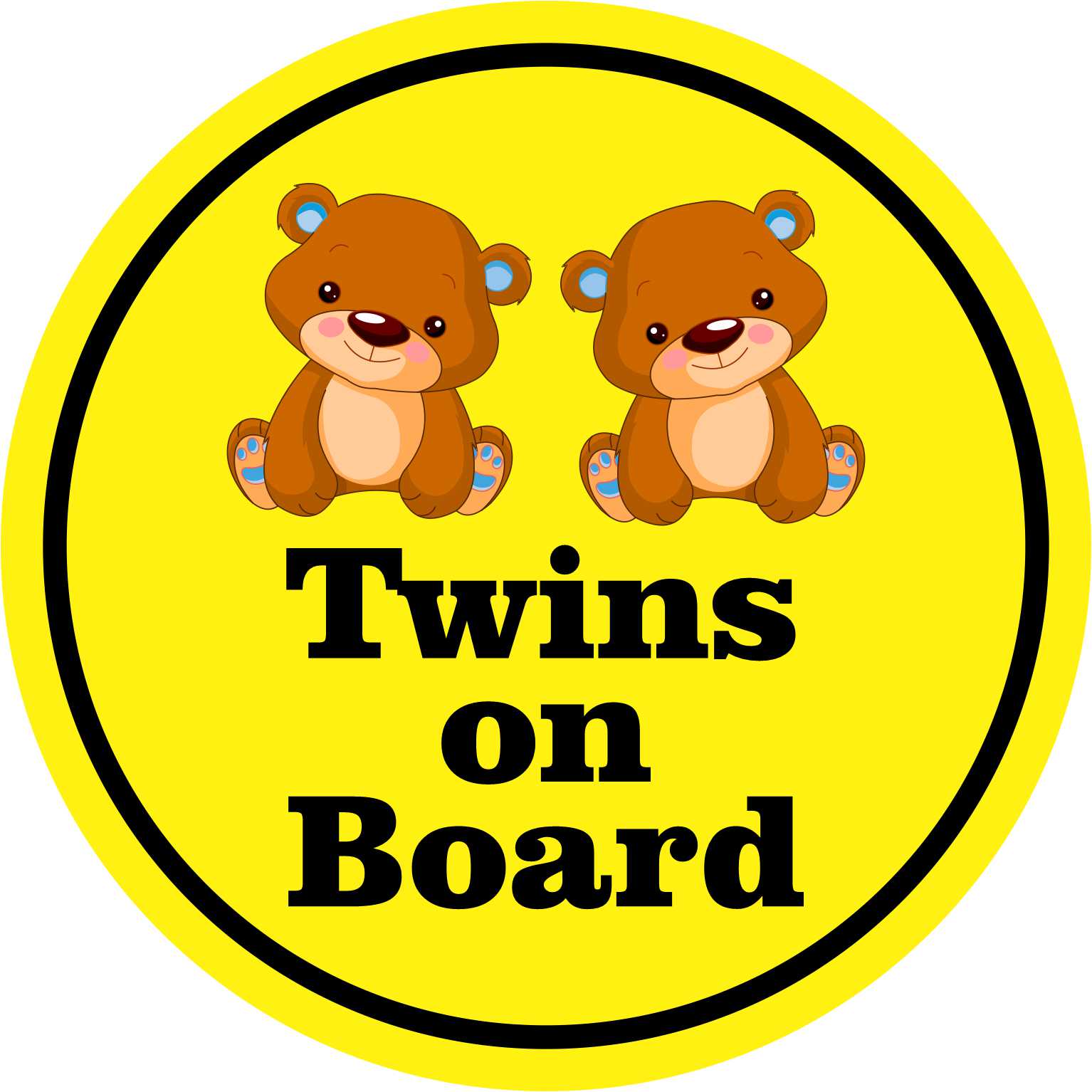 Boy Twins on Board Vinyl Sticker