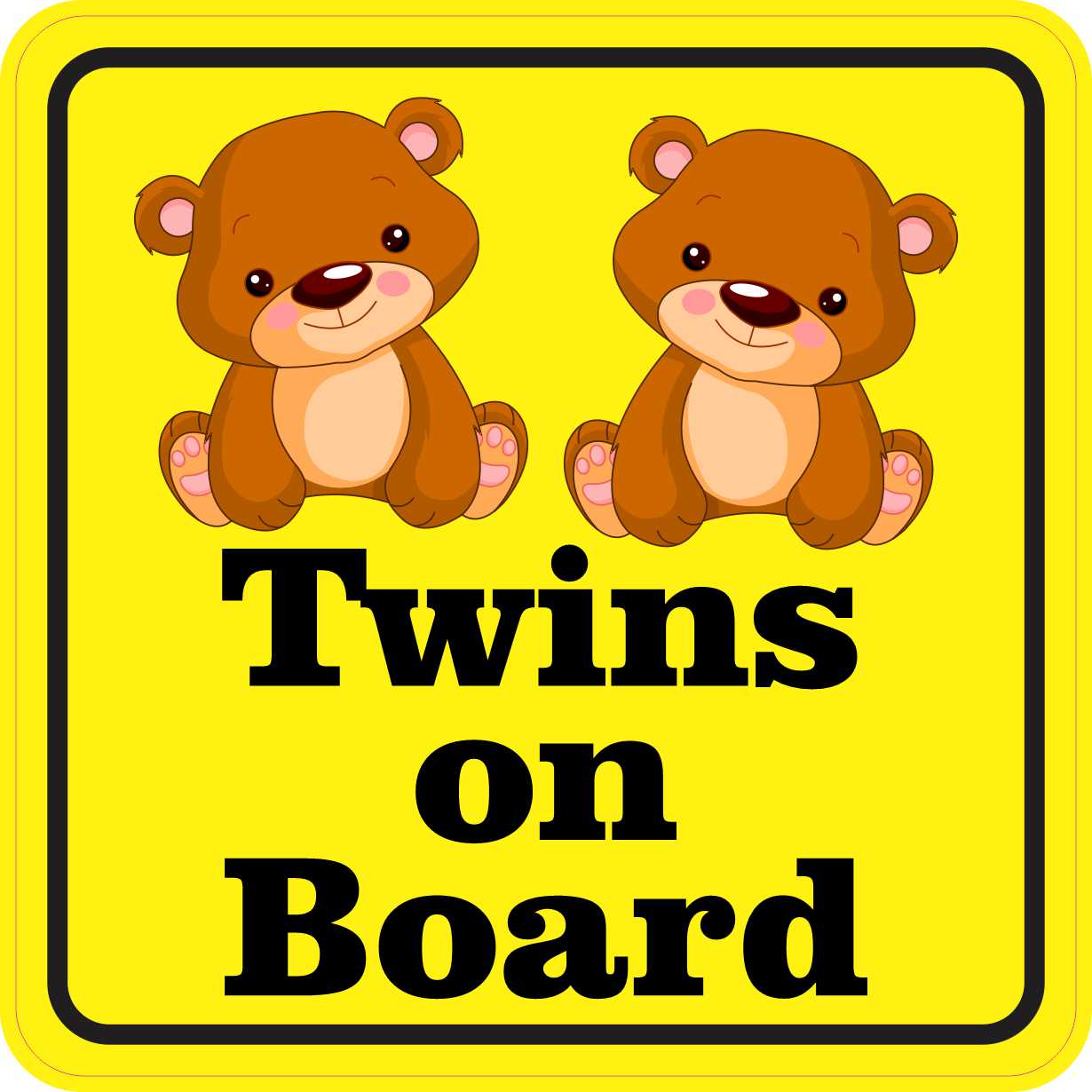 Girl Twins on Board Vinyl Sticker