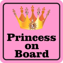 Princess on Board Vinyl Sticker