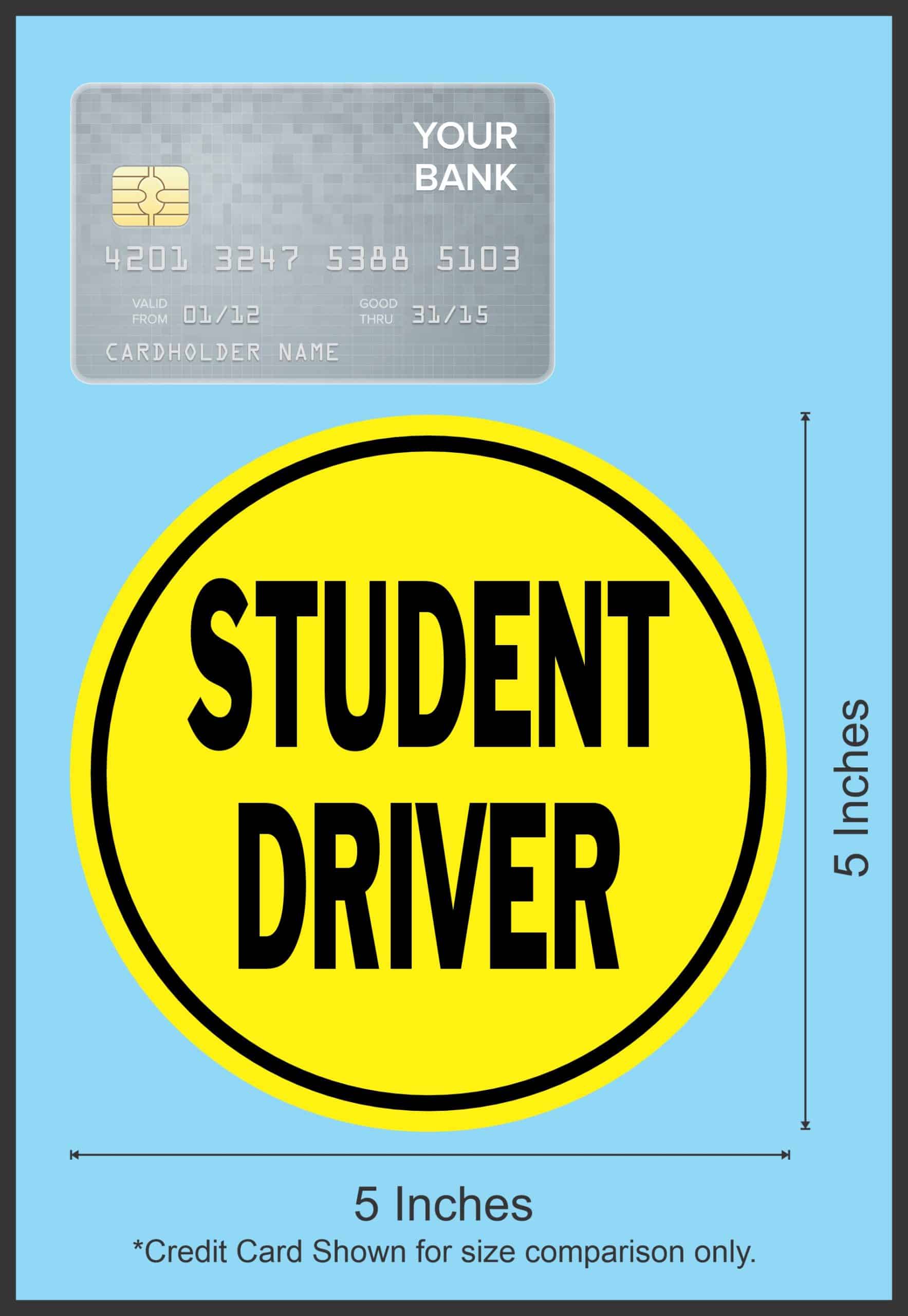 StickerTalk Student Driver Vinyl Sticker, 5 inches x 5 inches - Image 5