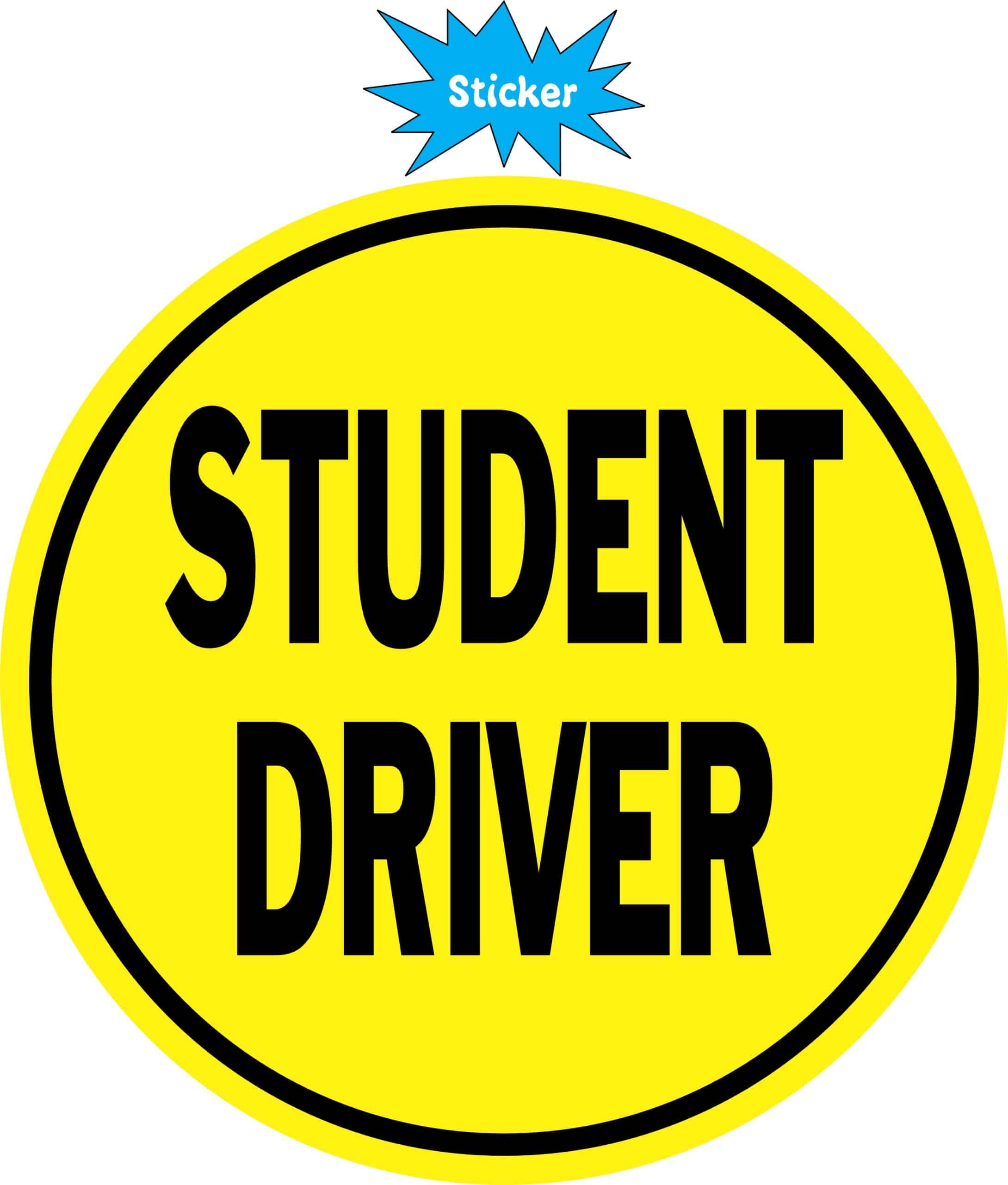 StickerTalk Student Driver Vinyl Sticker, 5 inches x 5 inches - Image 3