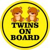 Boy Girl Twins on Board Vinyl Sticker