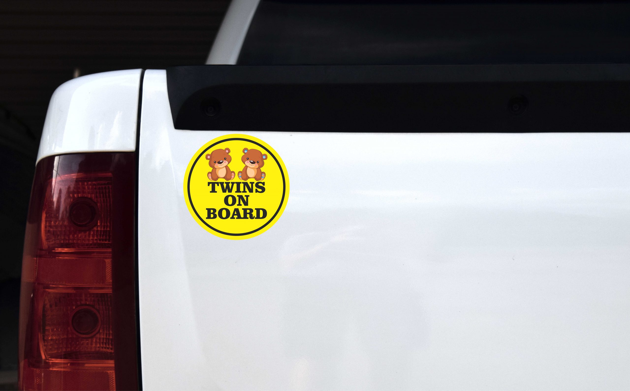 Boy Girl Twins on Board Vinyl Sticker