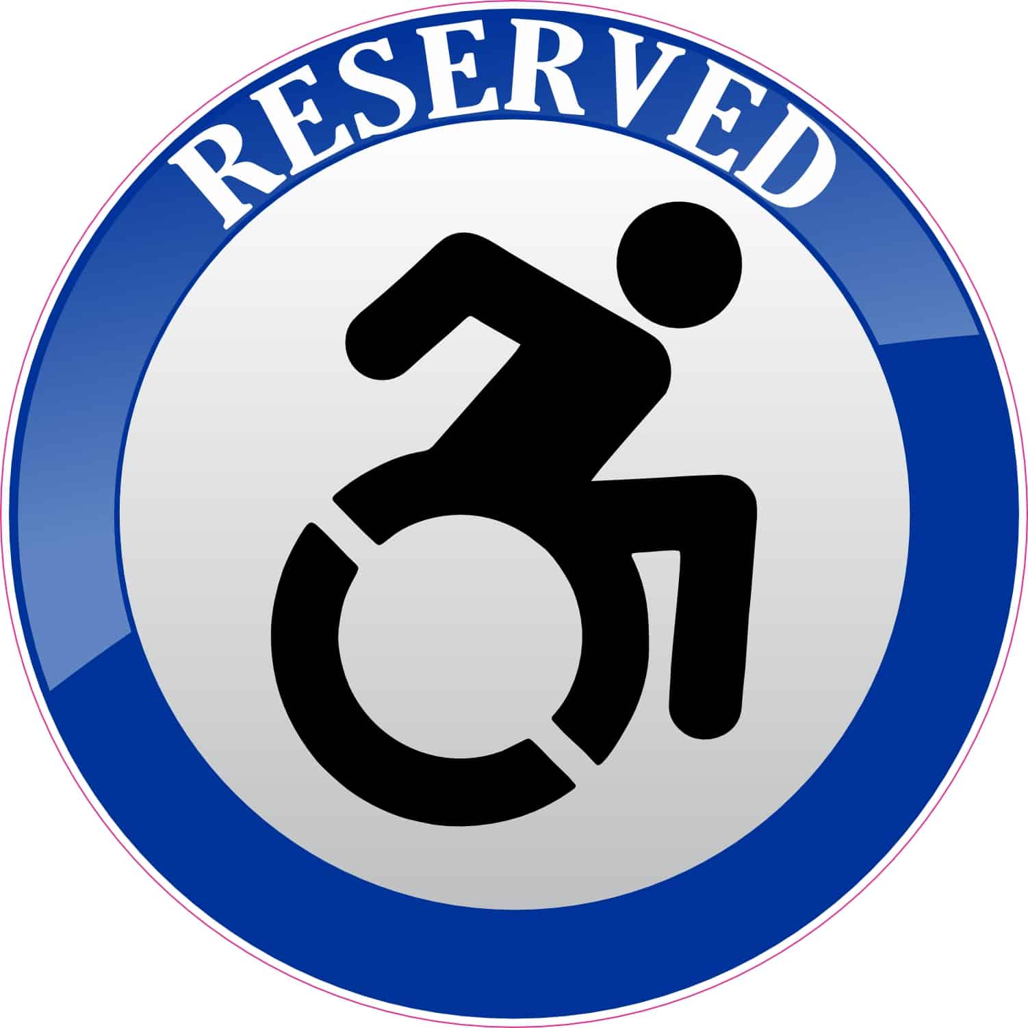 StickerTalk Dynamic Disability Reserved Vinyl Sticker, 5 inches x 5 inches
