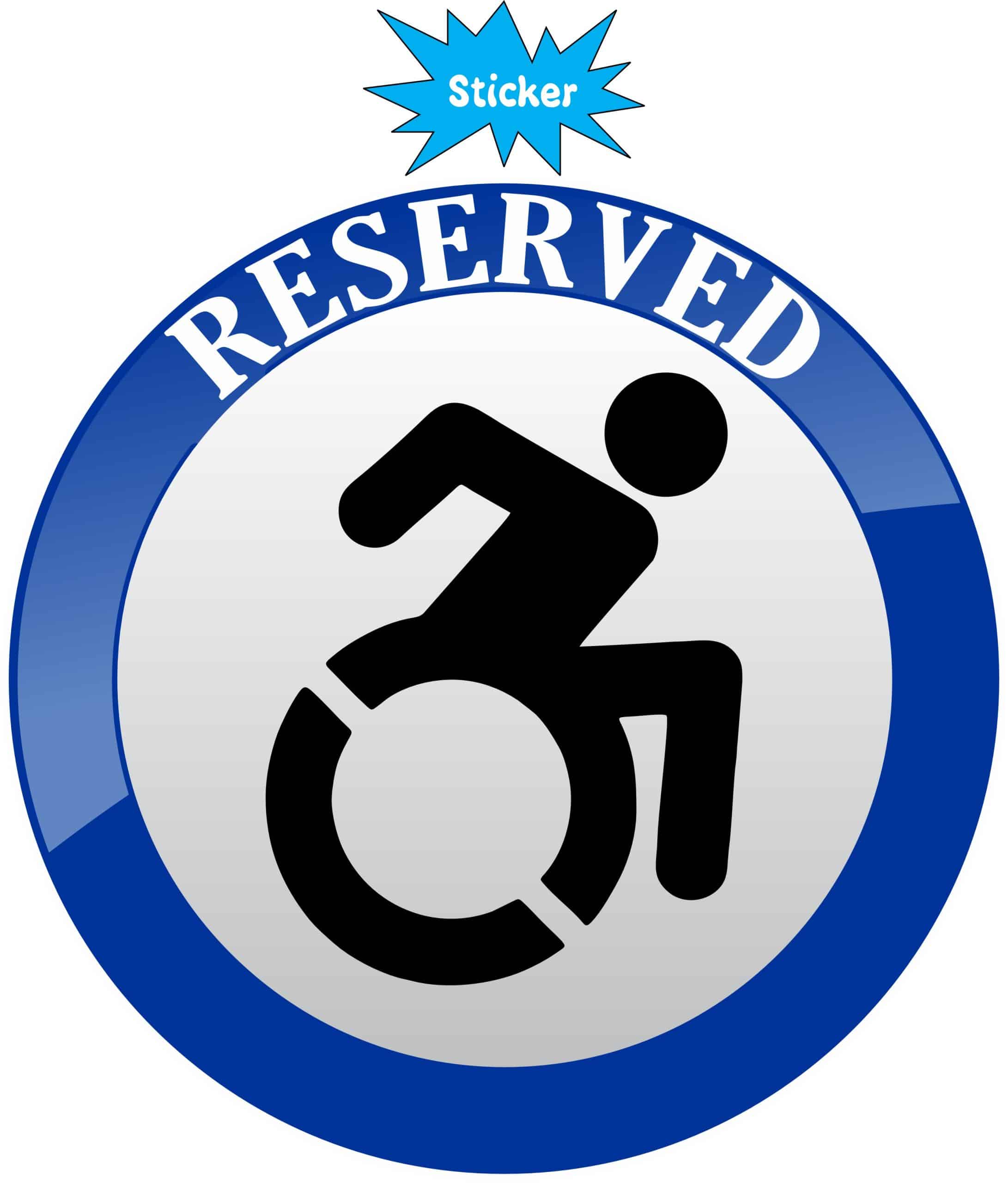StickerTalk Dynamic Disability Reserved Vinyl Sticker, 5 inches x 5 inches - Image 2
