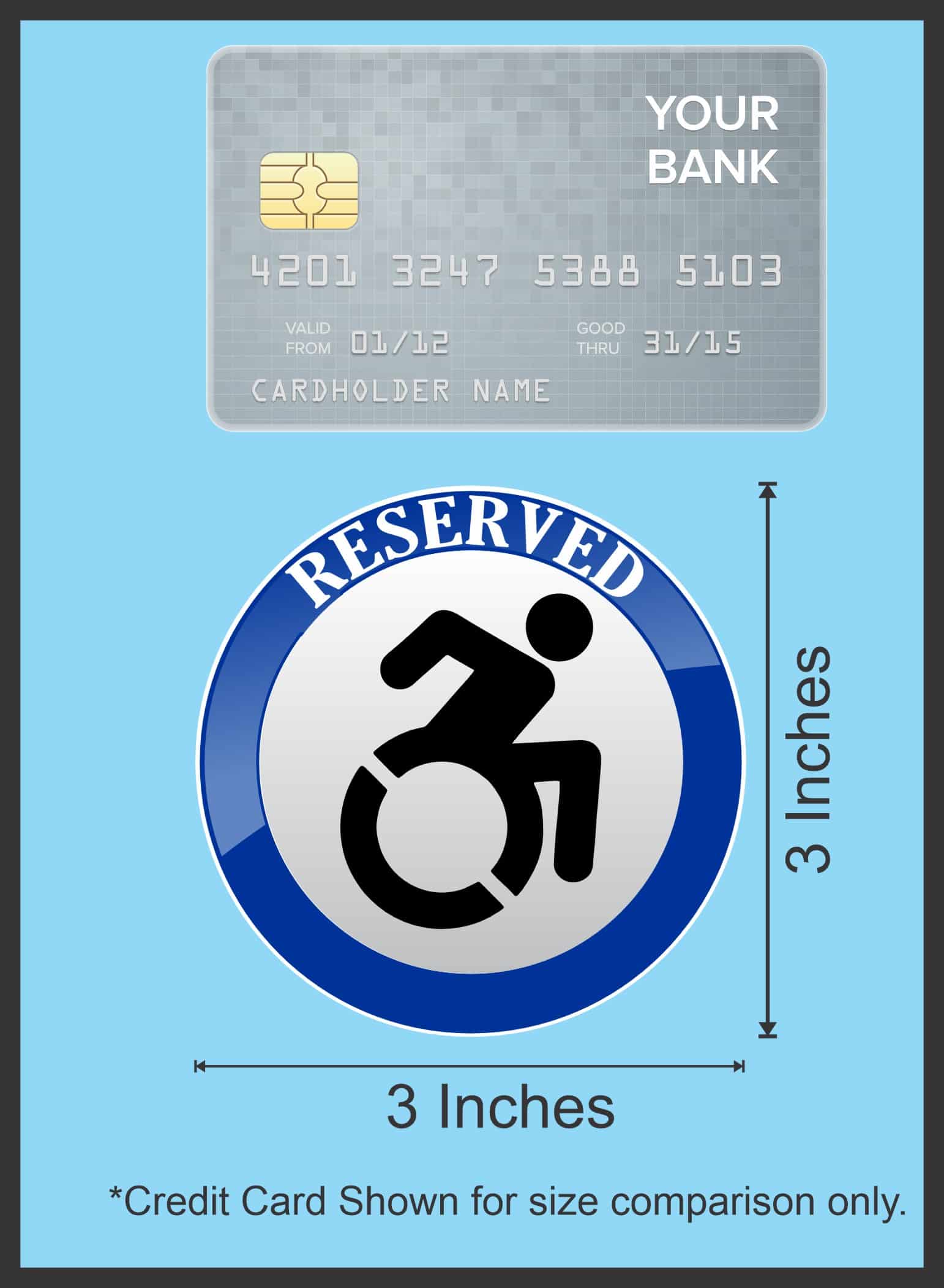 StickerTalk Dynamic Disability Reserved Vinyl Sticker, 3 inches x 3 inches - Image 4