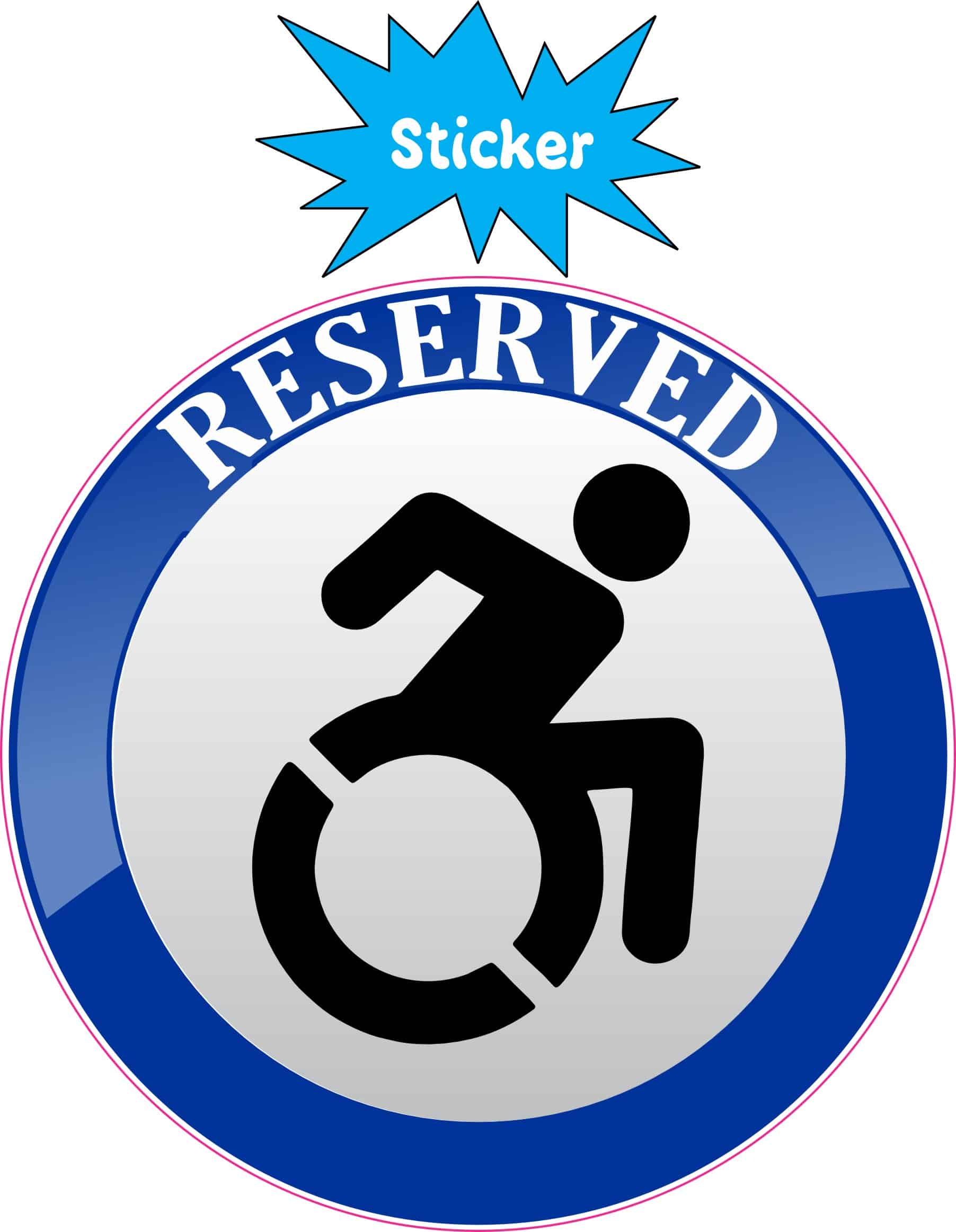 StickerTalk Dynamic Disability Reserved Vinyl Sticker, 3 inches x 3 inches - Image 2