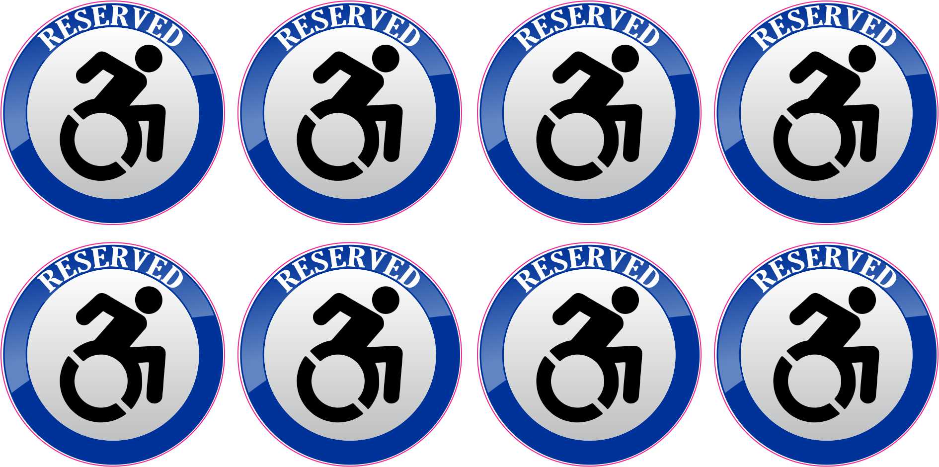 Dynamic Disability Reserved Vinyl Stickers