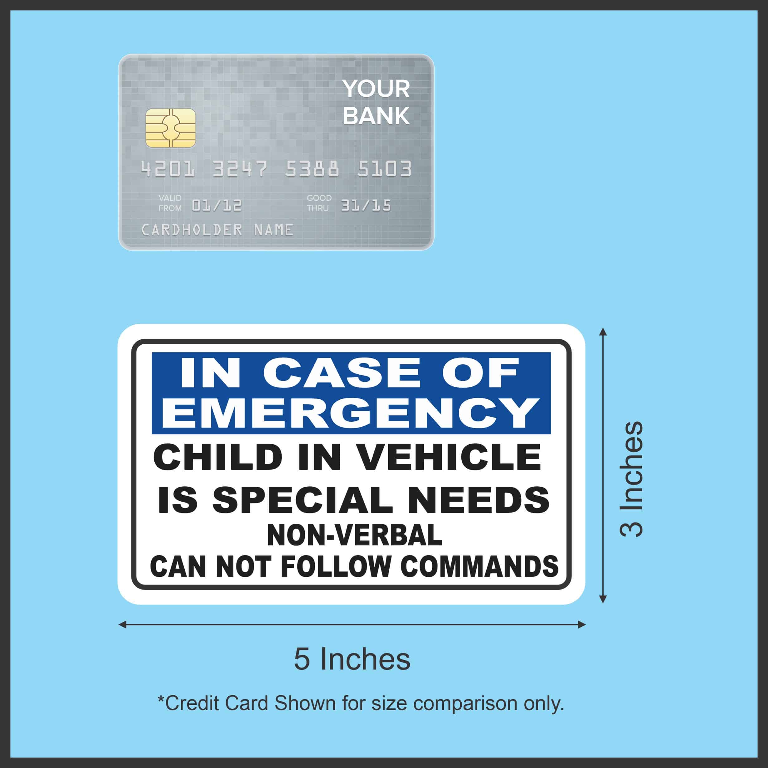 StickerTalk Child Is Special Needs Non-Verbal Magnet, 5 inches x - Image 4