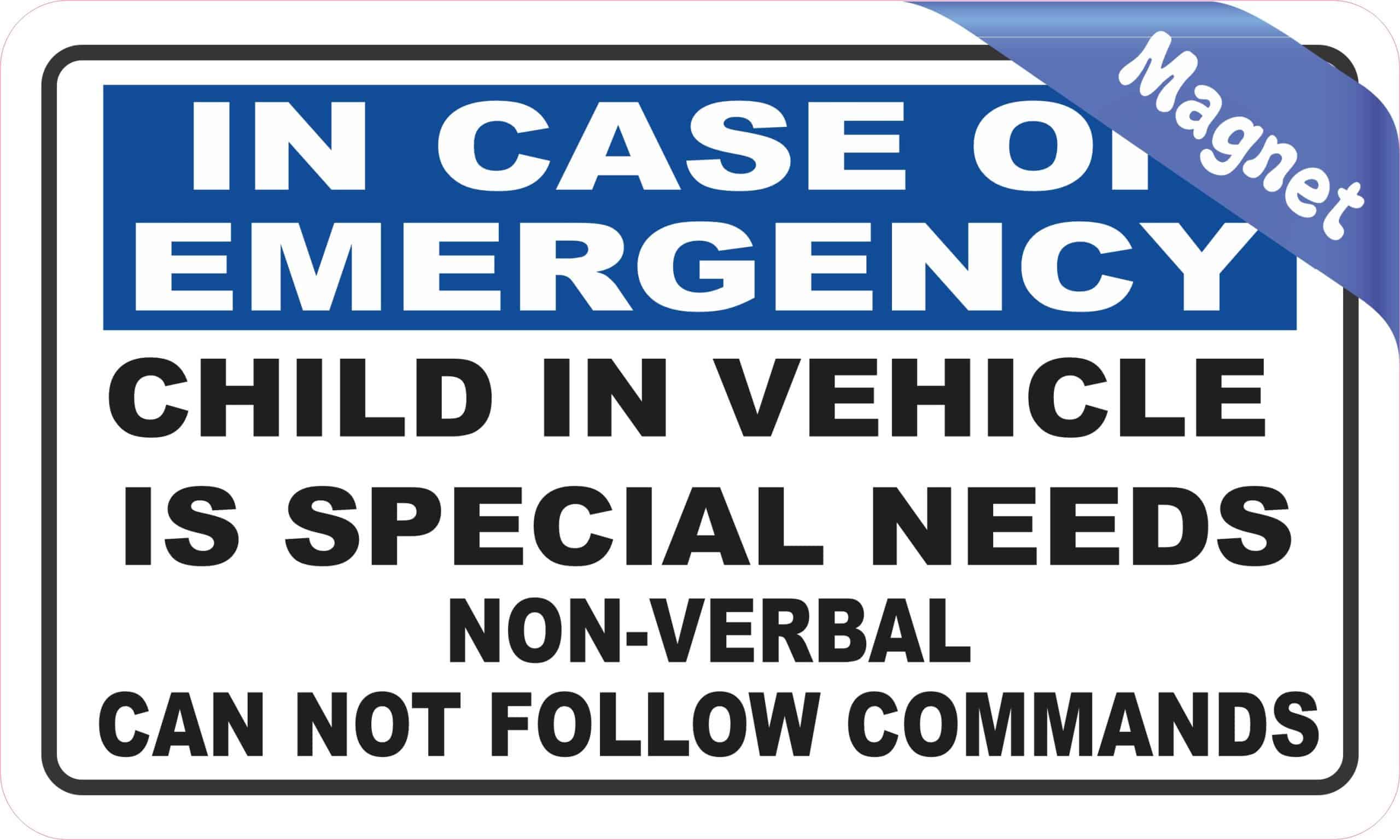 StickerTalk Child Is Special Needs Non-Verbal Magnet, 5 inches x - Image 2
