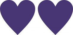 Purple Heart Vinyl Stickers