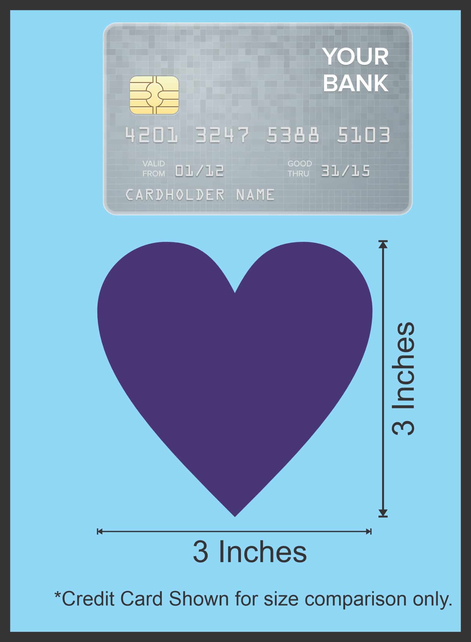StickerTalk Purple Heart Vinyl Stickers, 3 inches x 3 inches - Image 7