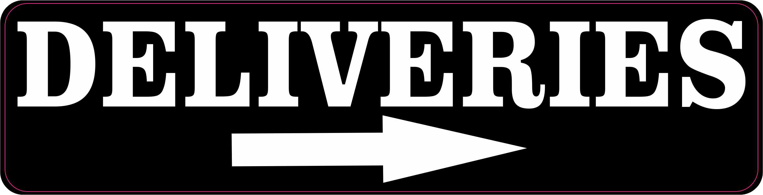 Right Arrow Deliveries Vinyl Sticker