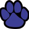Blue and Black Paw Print Vinyl Sticker
