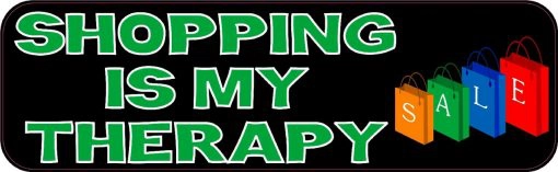 Shopping Is My Therapy Vinyl Sticker