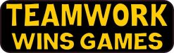 Teamwork Wins Games Vinyl Sticker