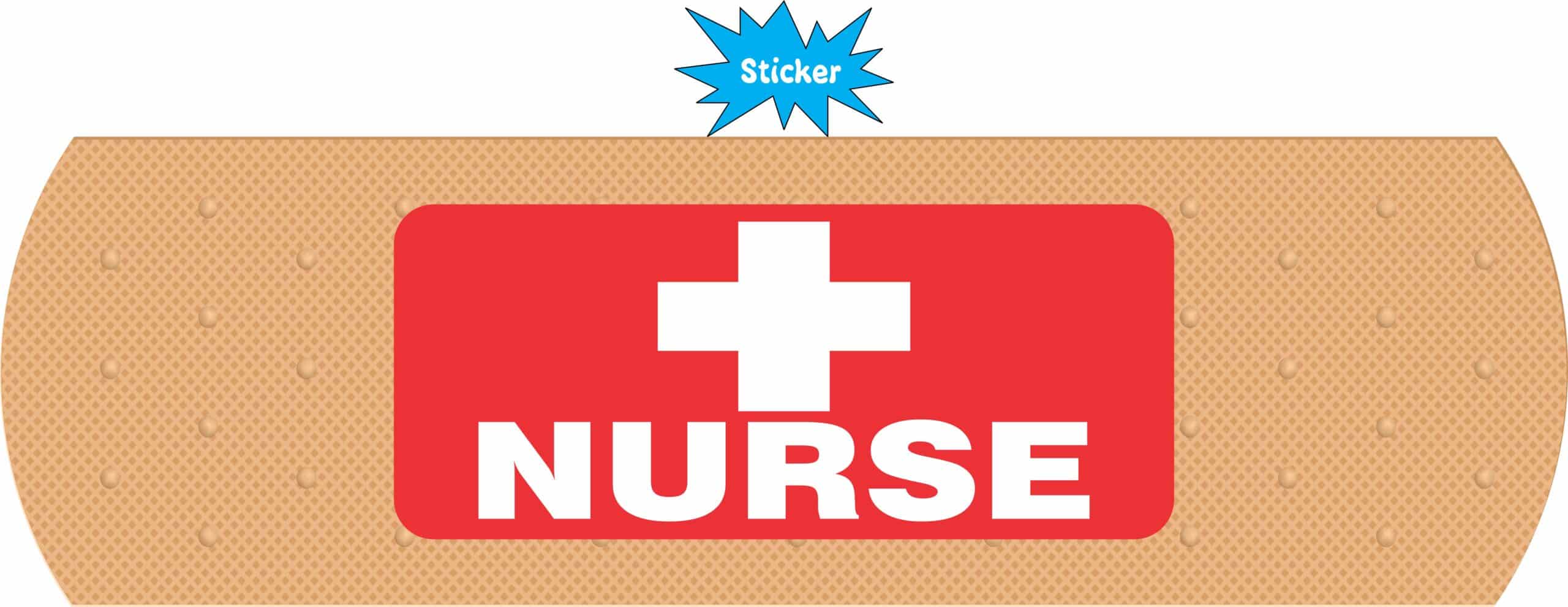 10in x 3in Bandage Nurse Vinyl Sticker