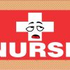 Bandage Tired Nurse Vinyl Sticker