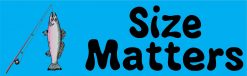  Blue Fishing Size Matters Vinyl Sticker