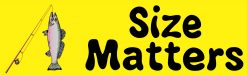 Yellow Fishing Size Matters Sticker