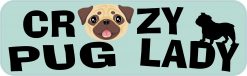 Crazy Pug Lady Vinyl Sticker