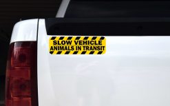 Slow Vehicle Animals in Transit Vinyl Sticker