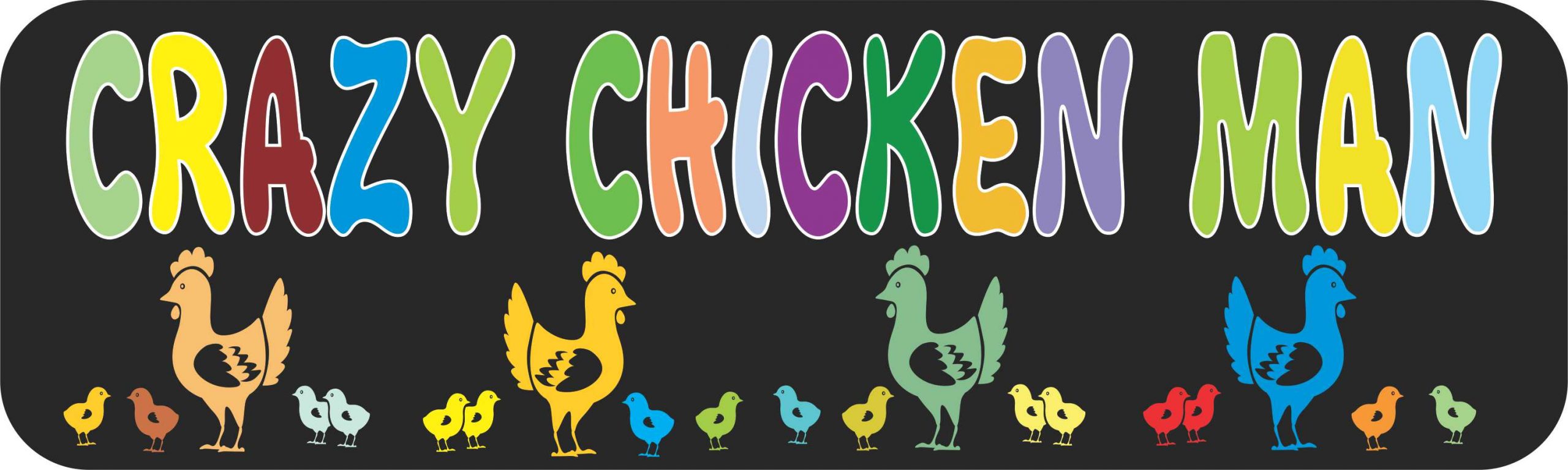 Crazy Chicken Man Magnet