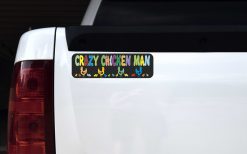 Crazy Chicken Man Vinyl Sticker