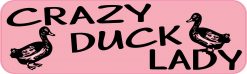 Crazy Duck Lady Vinyl Sticker