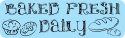 Blue Baked Fresh Daily Vinyl Sticker