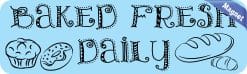 Alternative view of StickerTalk Blue Baked Fresh Daily Magnet, 10 inches x 3 inches