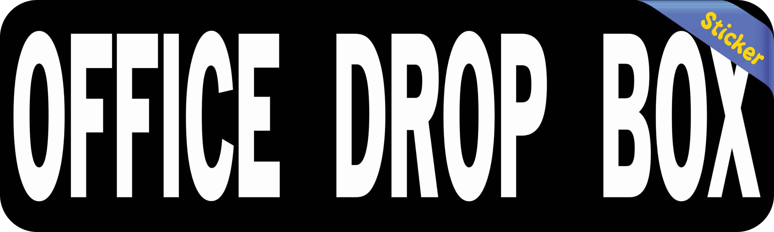 StickerTalk Office Drop Box Vinyl Sticker, 10 inches x 3 inches - Image 2