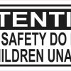 Do Not Leave Children Unattended Vinyl Sticker