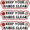 Bulldog Keep Your Hands Clean Vinyl Stickers