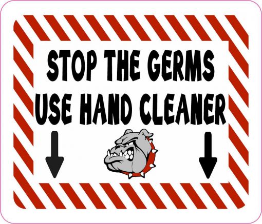 Bulldog Mascot Use Hand Cleaner Magnet