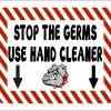 Bulldog Mascot Use Hand Cleaner Vinyl Sticker