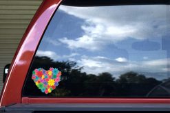Floral Heart Vinyl Sticker
