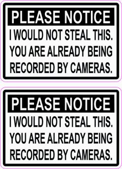I Would Not Steal This Vinyl Stickers